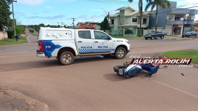PM registrou colisão entre carro e moto nesta segunda-feira em Rolim de Moura PM registrou colisão entre carro e moto nesta segunda-feira em Rolim de Moura