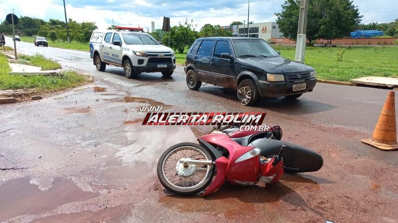 Segundo acidente de trânsito do dia deixou condutora de moto ferida em Rolim de Moura Segundo acidente de trânsito do dia deixou condutora de moto ferida em Rolim de Moura