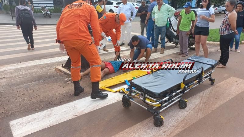 Colisão entre carro e moto deixou uma pessoa ferida nesta tarde em Rolim de Moura Colisão entre carro e moto deixou uma pessoa ferida nesta tarde em Rolim de Moura
