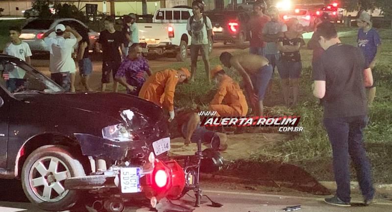 Motociclista fraturou a perna após avançar via e ser atingido por carro em Rolim de Moura; Veja o vídeo da colisão Motociclista fraturou a perna após avançar via e ser atingido por carro em Rolim de Moura; Veja o vídeo da colisão