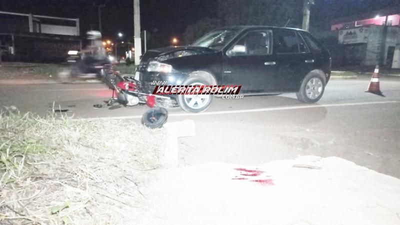Motociclista fraturou a perna após avançar via e ser atingido por carro em Rolim de Moura; Veja o vídeo da colisão Motociclista fraturou a perna após avançar via e ser atingido por carro em Rolim de Moura; Veja o vídeo da colisão
