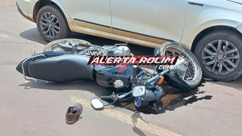 Motociclista fraturou o pé em acidente de trânsito nesta quarta-feira em Rolim de Moura Motociclista fraturou o pé em acidente de trânsito nesta quarta-feira em Rolim de Moura