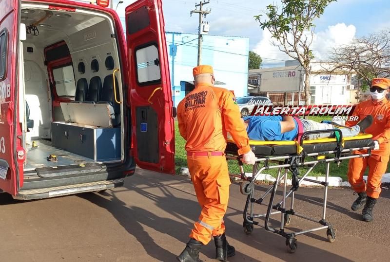 Acidente de trânsito nesta tarde deixou motociclista ferido em Rolim de Moura Acidente de trânsito nesta tarde deixou motociclista ferido em Rolim de Moura