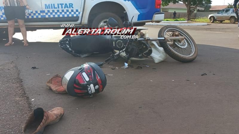 Acidente de trânsito nesta tarde deixou motociclista ferido em Rolim de Moura Acidente de trânsito nesta tarde deixou motociclista ferido em Rolim de Moura
