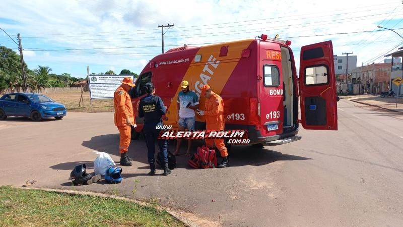 Mototaxista e passageiro foram atingidos por carro nesta manhã em Rolim de Moura Mototaxista e passageiro foram atingidos por carro nesta manhã em Rolim de Moura