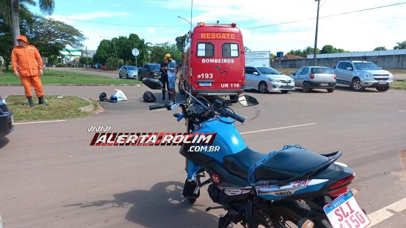Mototaxista e passageiro foram atingidos por carro nesta manhã em Rolim de Moura Mototaxista e passageiro foram atingidos por carro nesta manhã em Rolim de Moura