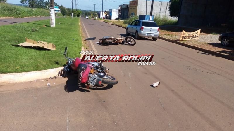 Acidente entre duas motos foi registrado no bairro Cidade Alta em Rolim de Moura Acidente entre duas motos foi registrado no bairro Cidade Alta em Rolim de Moura