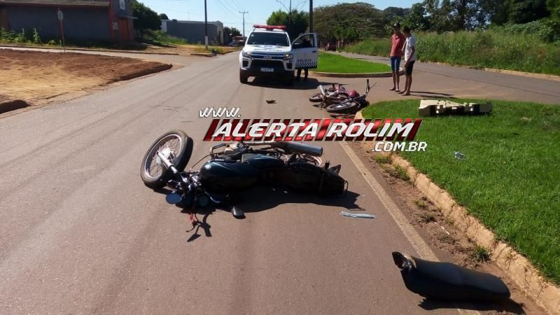 Acidente entre duas motos foi registrado no bairro Cidade Alta em Rolim de Moura Acidente entre duas motos foi registrado no bairro Cidade Alta em Rolim de Moura