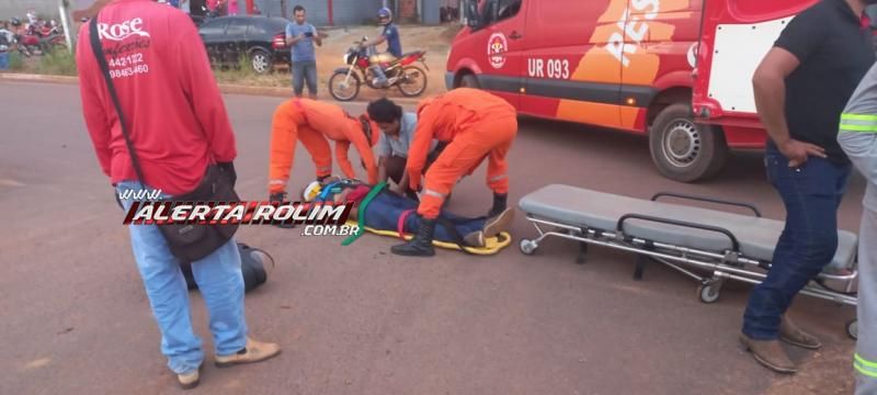 Ciclista foi atingido por moto nesta tarde no bairro Cidade Alta em Rolim de Moura Ciclista foi atingido por moto nesta tarde no bairro Cidade Alta em Rolim de Moura