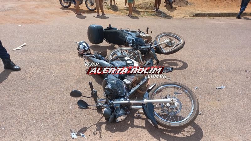 Colisão entre duas motos foi registrada no Jabotá II neste sábado em Rolim de Moura Colisão entre duas motos foi registrada no Jabotá II neste sábado em Rolim de Moura