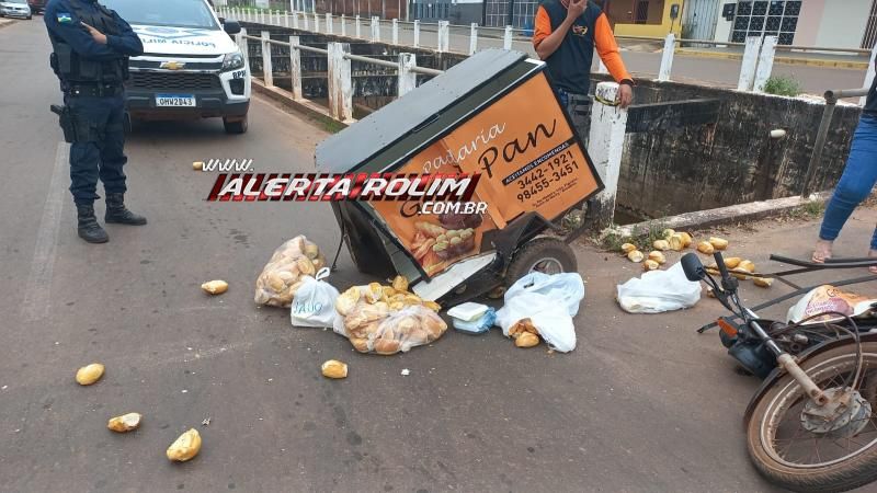 Entregador de pães foi atingido por carro nesta manhã em Rolim de Moura Entregador de pães foi atingido por carro nesta manhã em Rolim de Moura