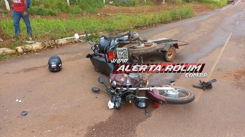 Segundo acidente do dia envolveu moto e veículo da SEMUSA de Rolim de Moura Segundo acidente do dia envolveu moto e veículo da SEMUSA de Rolim de Moura