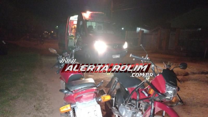 Colisão frontal entre duas motos deixou uma das condutoras com fratura durante a noite de quarta-feira em Rolim de Moura Colisão frontal entre duas motos deixou uma das condutoras com fratura durante a noite de quarta-feira em Rolim de Moura