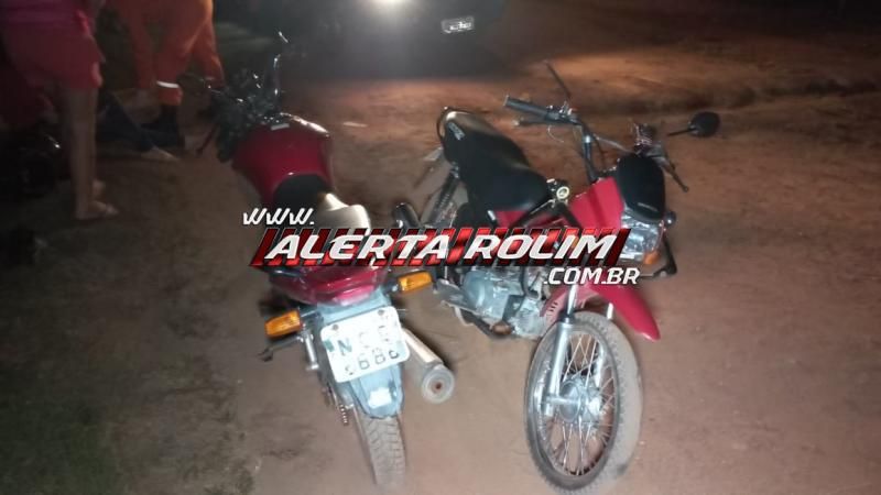 Colisão frontal entre duas motos deixou uma das condutoras com fratura durante a noite de quarta-feira em Rolim de Moura Colisão frontal entre duas motos deixou uma das condutoras com fratura durante a noite de quarta-feira em Rolim de Moura