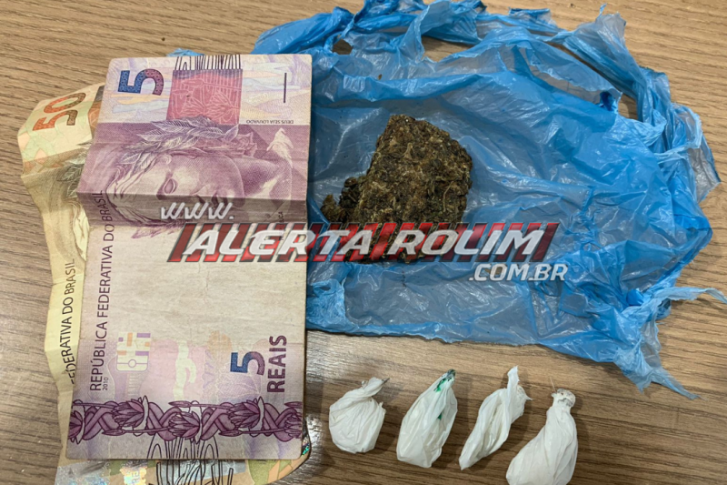 Indivíduo foi detido pela PM com invólucros de drogas em Rolim de Moura Indivíduo foi detido pela PM com invólucros de drogas em Rolim de Moura