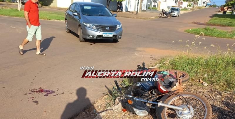 Primeiro acidente de trânsito do dia deixou mulher ferida no bairro Planalto em Rolim de Moura Primeiro acidente de trânsito do dia deixou mulher ferida no bairro Planalto em Rolim de Moura