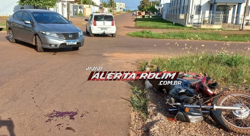 Primeiro acidente de trânsito do dia deixou mulher ferida no bairro Planalto em Rolim de Moura Primeiro acidente de trânsito do dia deixou mulher ferida no bairro Planalto em Rolim de Moura