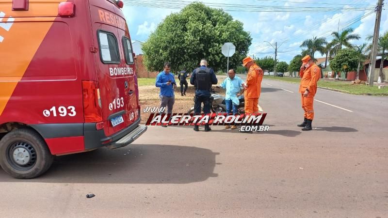 Segundo acidente deste sábado deixou condutor de moto ferido em Rolim de Moura Segundo acidente deste sábado deixou condutor de moto ferido em Rolim de Moura