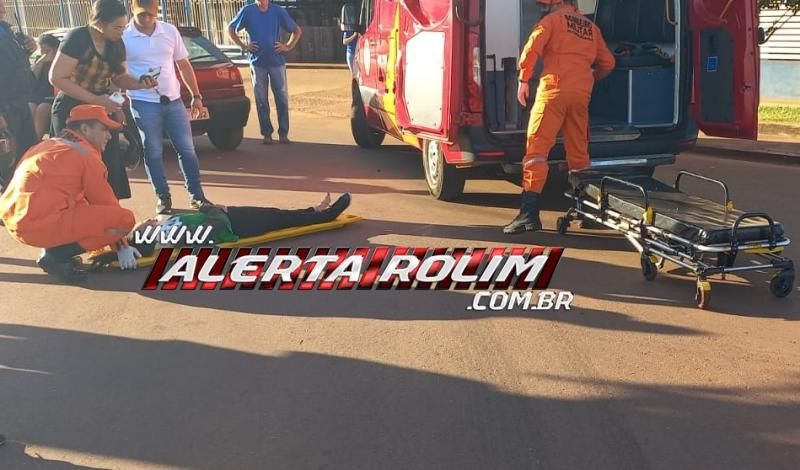 Condutora de moto sofreu fratura após ser atingida por carro nesta manhã em Rolim de Moura Condutora de moto sofreu fratura após ser atingida por carro nesta manhã em Rolim de Moura