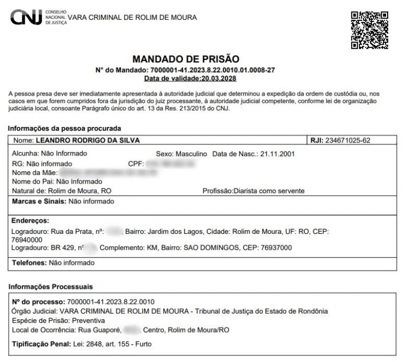Durante patrulhamento na madrugada, Polícia Militar recapturou foragido da Justiça em Rolim de Moura Durante patrulhamento na madrugada, Polícia Militar recapturou foragido da Justiça em Rolim de Moura
