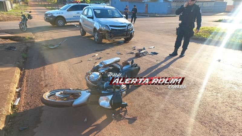Motociclista foi socorrido após ser atingido por carro nesta manhã em Rolim de Moura Motociclista foi socorrido após ser atingido por carro nesta manhã em Rolim de Moura