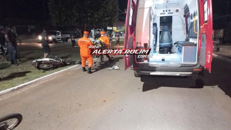 Colisão entre duas motos deixou dois feridos na noite de quarta-feira em Rolim de Moura Colisão entre duas motos deixou dois feridos na noite de quarta-feira em Rolim de Moura