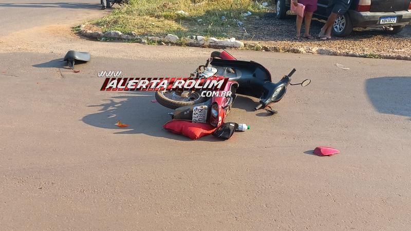 Acidente de trânsito envolvendo moto e carro deixou um ferido nesta manhã em Rolim de Moura Acidente de trânsito envolvendo moto e carro deixou um ferido nesta manhã em Rolim de Moura