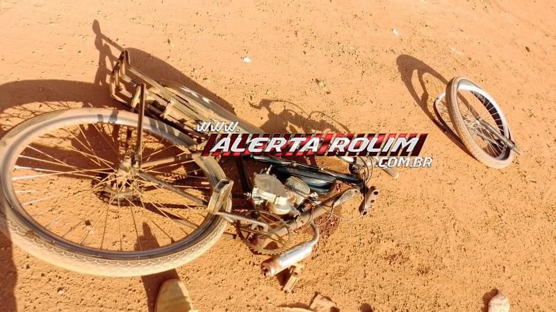Conduzindo bicicleta motorizada, adolescente de 14 anos fraturou a perna após grave colisão com caminhonete no bairro Cidade Alta, em Rolim de Moura Conduzindo bicicleta motorizada, adolescente de 14 anos fraturou a perna após grave colisão com caminhonete no bairro Cidade Alta, em Rolim de Moura