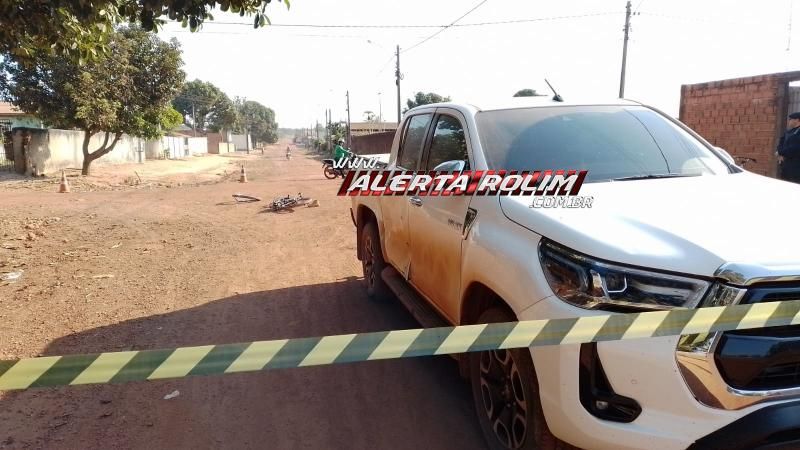 Conduzindo bicicleta motorizada, adolescente de 14 anos fraturou a perna após grave colisão com caminhonete no bairro Cidade Alta, em Rolim de Moura Conduzindo bicicleta motorizada, adolescente de 14 anos fraturou a perna após grave colisão com caminhonete no bairro Cidade Alta, em Rolim de Moura
