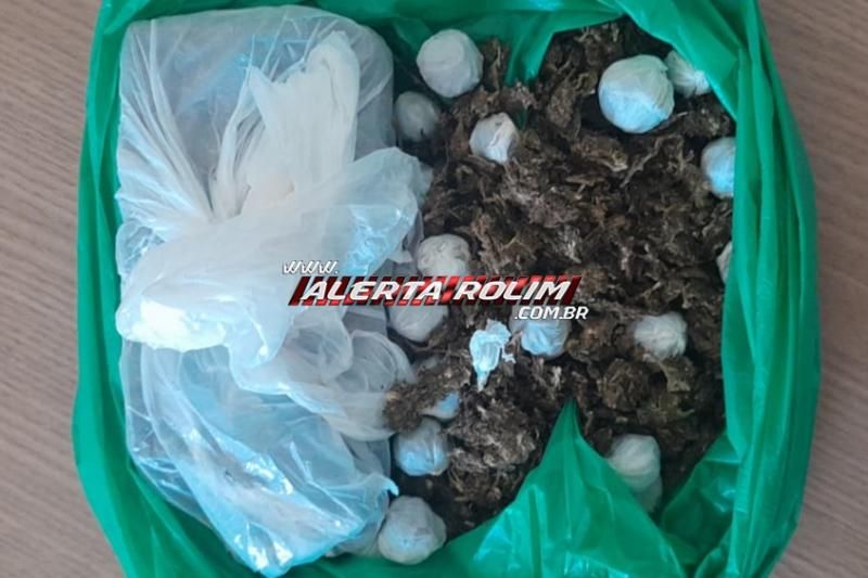 Indivíduo foi preso pela PM com quase meio quilo de droga em Rolim de Moura Indivíduo foi preso pela PM com quase meio quilo de droga em Rolim de Moura