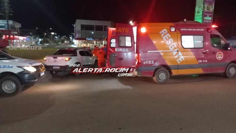 Motociclista fraturou a perna ao ser atingido por carro em Rolim de Moura Motociclista fraturou a perna ao ser atingido por carro em Rolim de Moura