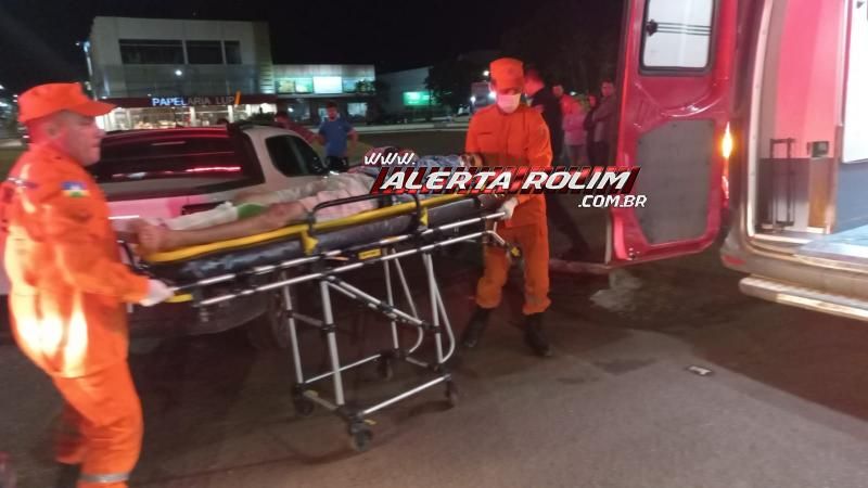 Motociclista fraturou a perna ao ser atingido por carro em Rolim de Moura Motociclista fraturou a perna ao ser atingido por carro em Rolim de Moura