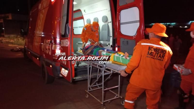 Motociclista fraturou a perna em colisão com caminhonete em Rolim de Moura Motociclista fraturou a perna em colisão com caminhonete em Rolim de Moura