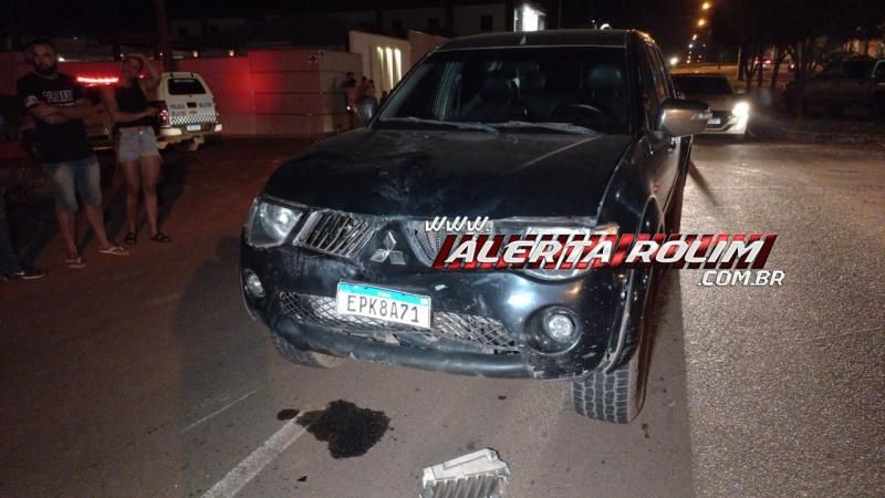 Motociclista fraturou a perna em colisão com caminhonete em Rolim de Moura Motociclista fraturou a perna em colisão com caminhonete em Rolim de Moura