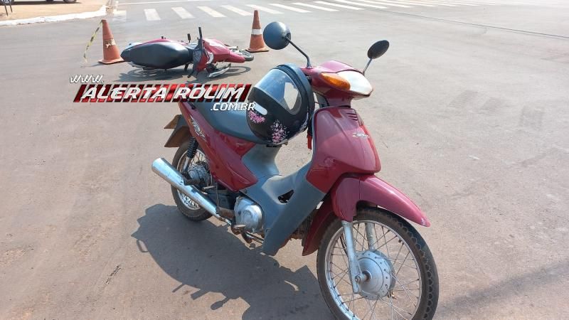 Segundo acidente de trânsito do dia envolveu duas Biz em Rolim de Moura Segundo acidente de trânsito do dia envolveu duas Biz em Rolim de Moura