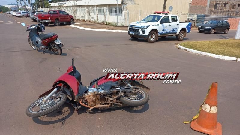 Segundo acidente de trânsito do dia envolveu duas Biz em Rolim de Moura Segundo acidente de trânsito do dia envolveu duas Biz em Rolim de Moura