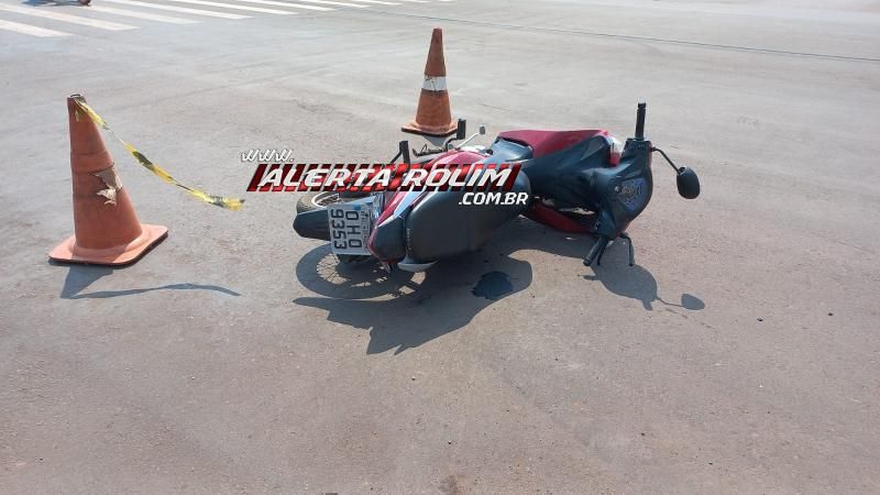 Segundo acidente de trânsito do dia envolveu duas Biz em Rolim de Moura Segundo acidente de trânsito do dia envolveu duas Biz em Rolim de Moura