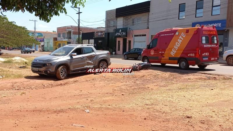 Segundo acidente do dia deixou motociclista ferido em Rolim de Moura - Veja o vídeo da colisão Segundo acidente do dia deixou motociclista ferido em Rolim de Moura - Veja o vídeo da colisão