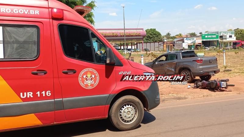 Segundo acidente do dia deixou motociclista ferido em Rolim de Moura - Veja o vídeo da colisão Segundo acidente do dia deixou motociclista ferido em Rolim de Moura - Veja o vídeo da colisão
