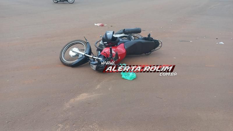 Segundo acidente do dia envolveu caminhonete e moto e deixou mulher ferida, em Rolim de Moura Segundo acidente do dia envolveu caminhonete e moto e deixou mulher ferida, em Rolim de Moura