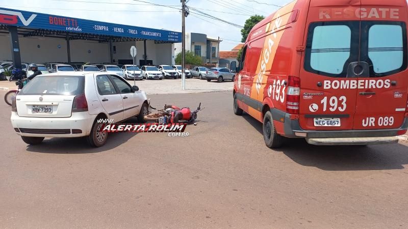 Acidente de trânsito envolvendo carro e moto foi registrado nesta segunda-feira em Rolim de Moura Acidente de trânsito envolvendo carro e moto foi registrado nesta segunda-feira em Rolim de Moura