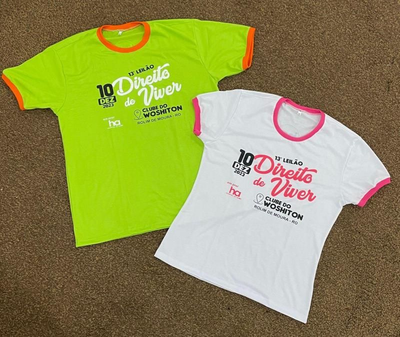 Camisetas do 13º Leilão Direito de Viver já estão a venda na Central Modas, em Rolim de Moura Camisetas do 13º Leilão Direito de Viver já estão a venda na Central Modas, em Rolim de Moura