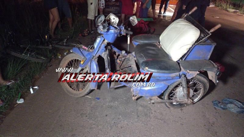Colisão entre carro, bicicleta e triciclo deixou três pessoas feridas na RO 010 em Rolim de Moura Colisão entre carro, bicicleta e triciclo deixou três pessoas feridas na RO 010 em Rolim de Moura