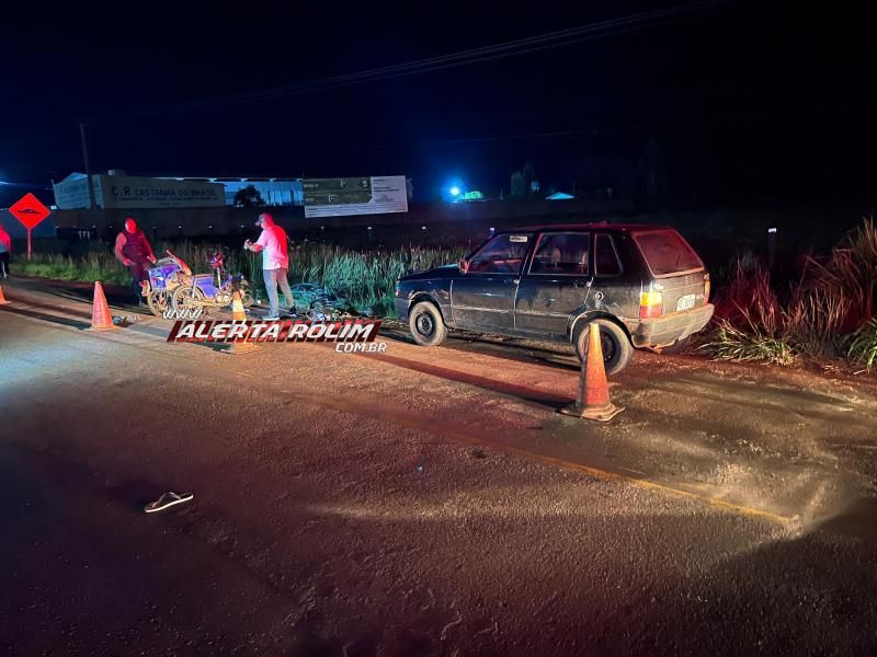 Colisão entre carro, bicicleta e triciclo deixou três pessoas feridas na RO 010 em Rolim de Moura Colisão entre carro, bicicleta e triciclo deixou três pessoas feridas na RO 010 em Rolim de Moura