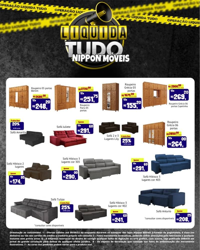 Liquida tudo NIPPON MÓVEIS Liquida tudo NIPPON MÓVEIS
