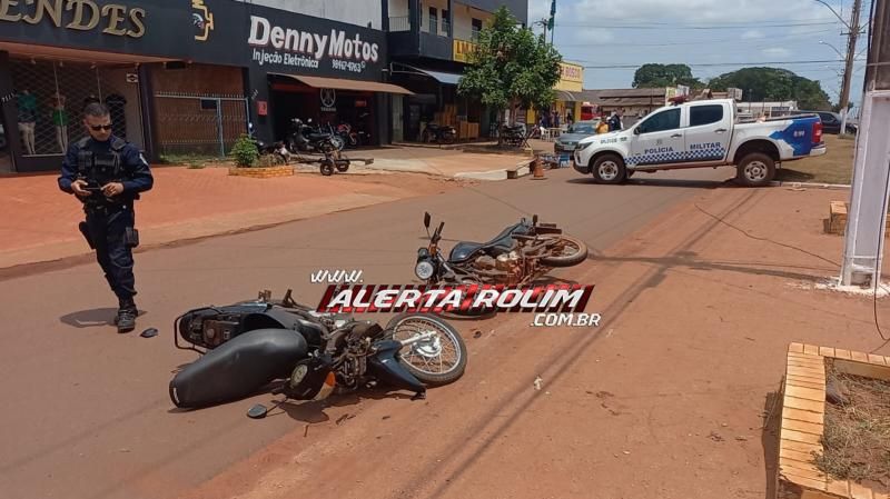 No terceiro acidente do dia, delivery foi socorrido pelos bombeiros após colisão entre motos, em Rolim de Moura No terceiro acidente do dia, delivery foi socorrido pelos bombeiros após colisão entre motos, em Rolim de Moura