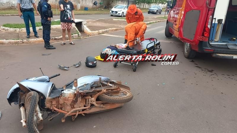 Segundo acidente de trânsito do dia também deixou uma vítima ferida, em Rolim de Moura Segundo acidente de trânsito do dia também deixou uma vítima ferida, em Rolim de Moura