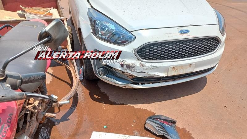 Segundo acidente do dia envolveu carro e moto e deixou uma pessoa ferida, em Rolim de Moura Segundo acidente do dia envolveu carro e moto e deixou uma pessoa ferida, em Rolim de Moura