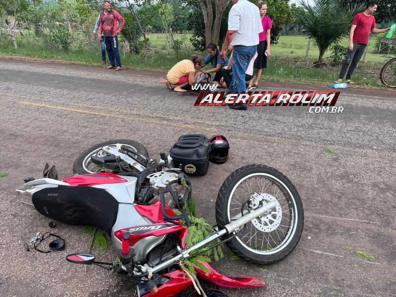 Após ser cortada, árvore caiu em cima de moto e provocou queda dos ocupantes na linha 208 Após ser cortada, árvore caiu em cima de moto e provocou queda dos ocupantes na linha 208