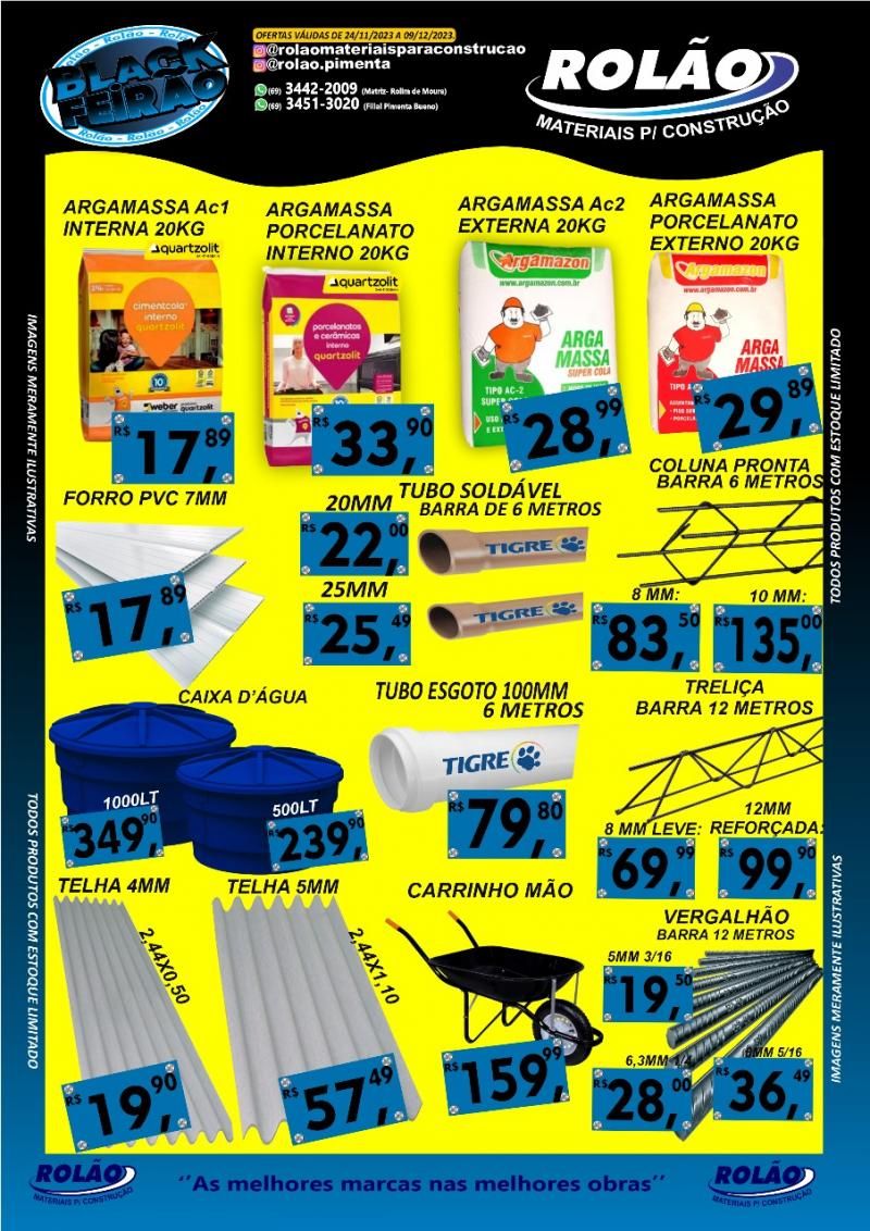 Black Feirão do Rolão Materiais para Construção de Rolim de Moura e Pimenta Bueno Black Feirão do Rolão Materiais para Construção de Rolim de Moura e Pimenta Bueno